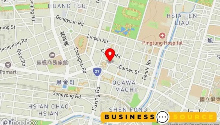 Da Mao Yuan De Nan Yun Dong Xiu Xian Da Chi Ma Fu Shi 地圖 - Pingtung County, Pingtung City
