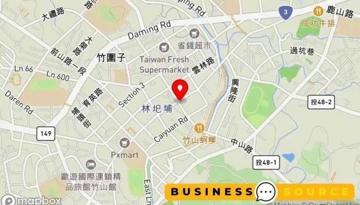 Feng Cai Fu Shi Dian 地圖 - Nantou County, Zhushan Township