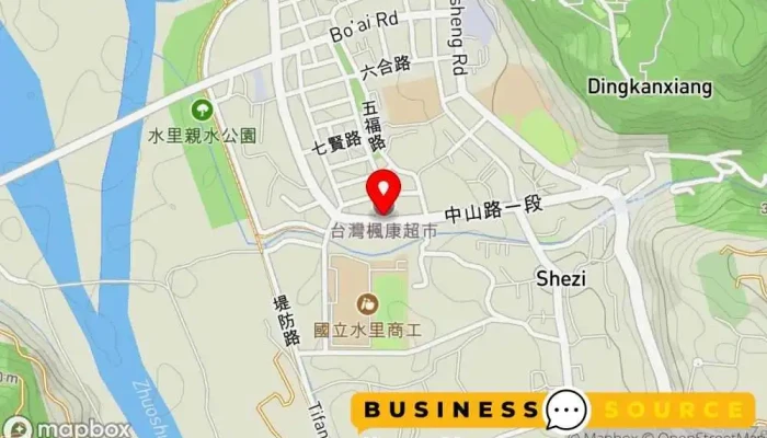 地图 枫康超市-水里店 超市 在 Nantou County, Shuili Township