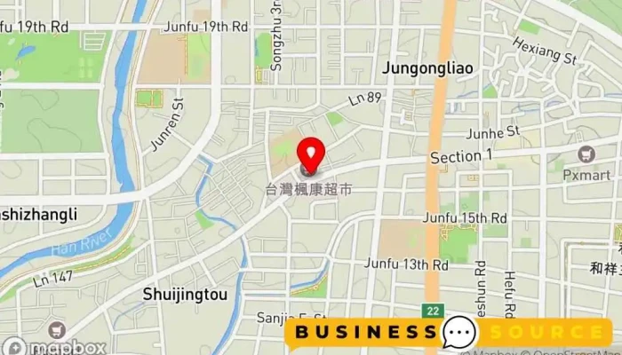 地图 枫康超市 东山店 超市 在 Taichung City, Beitun District