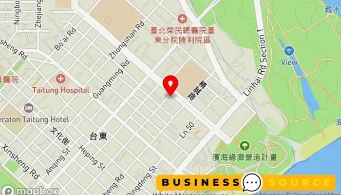 地图 国防部福利站 超市 在 Taitung County, Taitung City