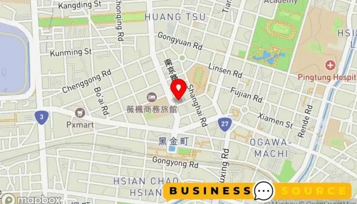 Hua Xue Yuan Su Xuan Wu Dian 地圖 - Pingtung County, Pingtung City