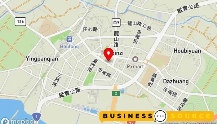 Jia Le Fu Chao Shi Hou Long Zhong Shan Dian 地圖 - Miaoli County, Houlong Township
