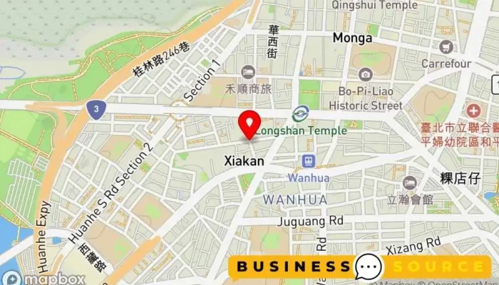Jia Le Fu Chao Shi Tai Bei Da Li Dian 地圖 - Taipei City, Wanhua District
