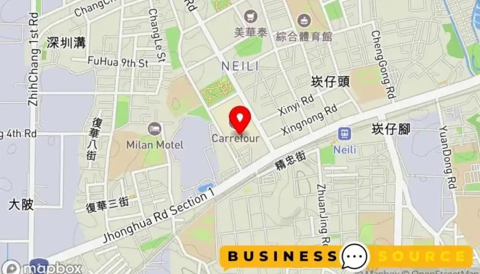 Jia Le Fu Nei Li Dian Carrefour Nei Li Store 地圖 - Taoyuan City, Zhongli District