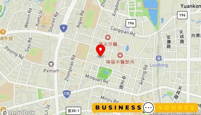 Jing Hua Zuan Shi Yi Lan Luo Dong Dian Hun Jie Dui Jie Zuan Shi Xiang Lian Zuan Jie 地圖 - Yilan County, Luodong Township