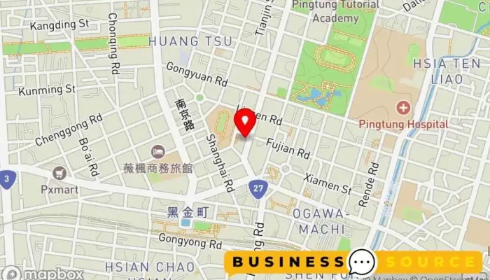 Li Ying Fang  Ping Dong Zhong Zheng Men Shi 地圖 - Pingtung County, Pingtung City