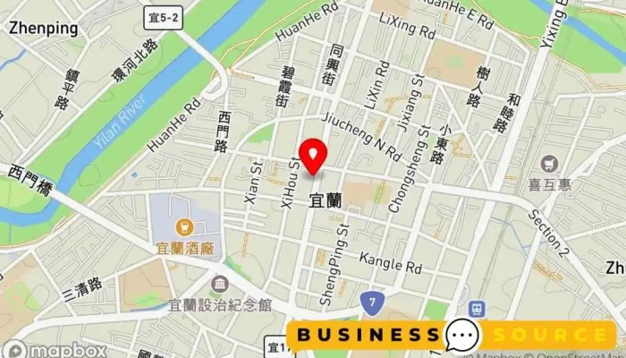 Li Ying Fang  Yi Lan Men Shi 地圖 - Yilan County, Yilan City