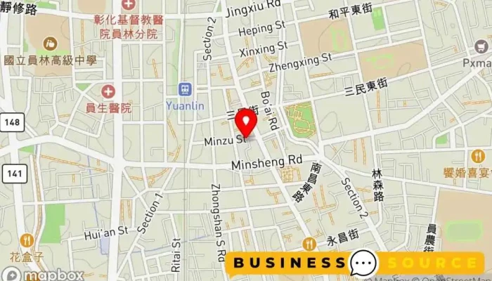 Mi Si Mi Ming Pai Chang Huo Zhong Xin 地圖 - Changhua County, Yuanlin City