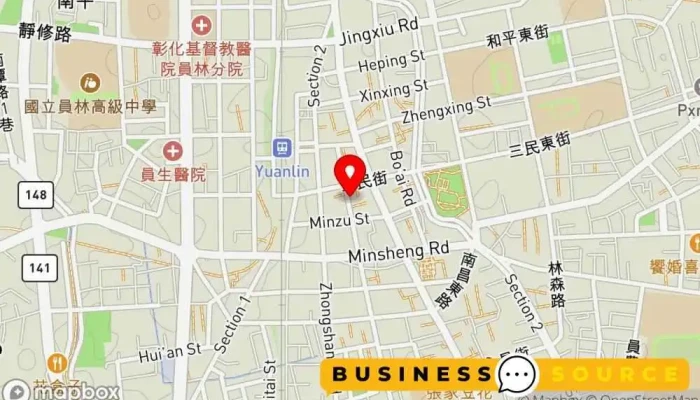 Niu Xiong Mei Niu Zi Fu Shi 地圖 - Changhua County, Yuanlin City