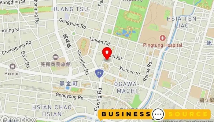 Ping Dong Jing Pin Zhen Pi Bao   Quan Jia Ren De Shi Shang Bao Kuan 地圖 - Pingtung County, Pingtung City