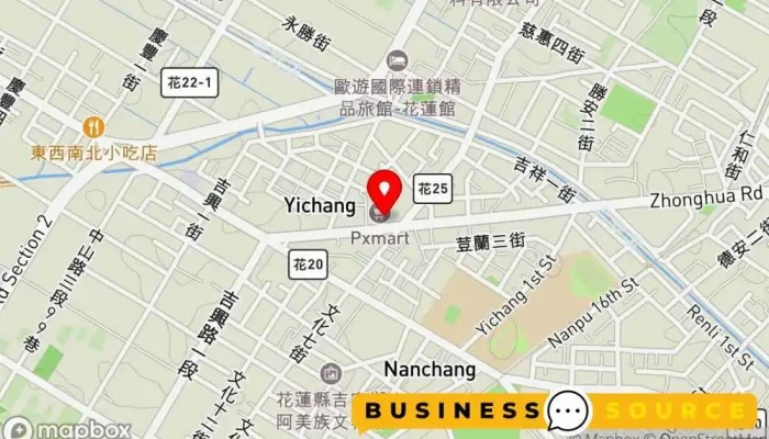 地图 全聯福利中心 吉安店 折扣超市 在 Hualien County, Ji’an Township