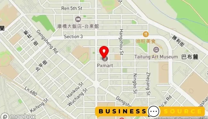 地图 全联福利中心 开封店 折扣超市 在 Taitung County, Taitung City