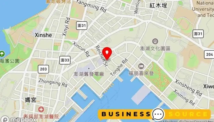 地图 全联福利中心 澎湖海埔 超市, 折扣超市 在 Penghu County, Magong City