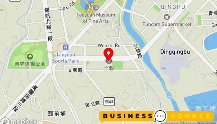 Quan Lian Fu Li Zhong Xin Zhong Li Ling Hang Dian 地圖 - Taoyuan City, Zhongli District