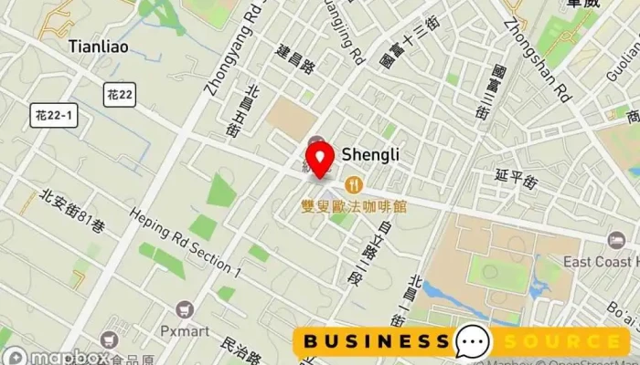 地图 全聯福利中心Pxmart 花蓮建國 折扣超市 在 Hualien County, Ji’an Township