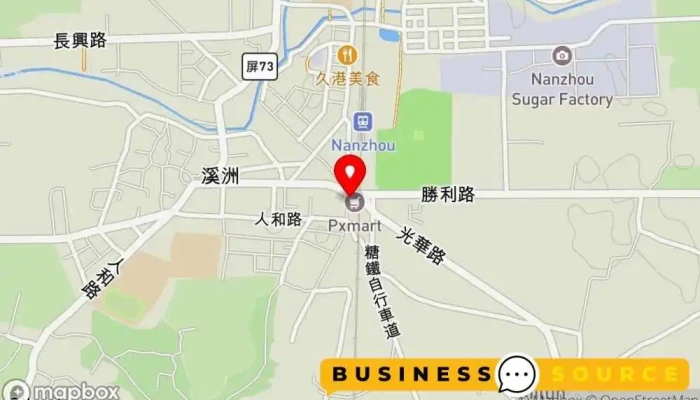 地图 全聯福利中心Pxmart 屏東南州 折扣超市 在 Pingtung County, Nanzhou Township