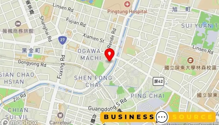 地图 全聯福利中心Pxmart 屏東萬年 超市, 折扣超市 在 Pingtung County, Pingtung City