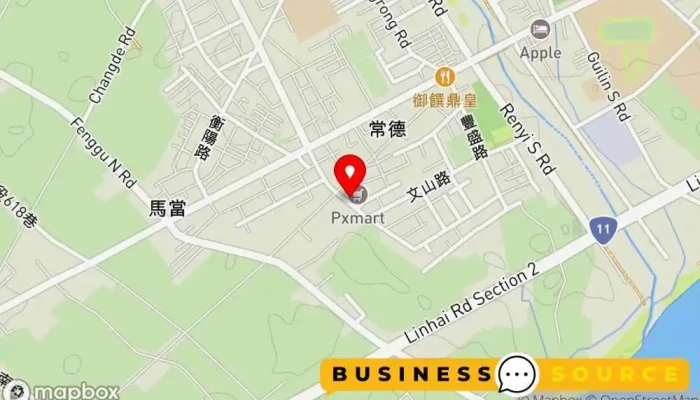 地图 全聯福利中心Pxmart 台東漢陽 折扣超市 在 Taitung County, Taitung City