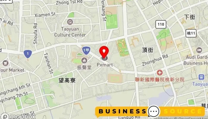 Quan Lian Fu Li Zhong Xin Pxmart Tao Yuan Fu Xing Dian 地圖 - Taoyuan City, Taoyuan District