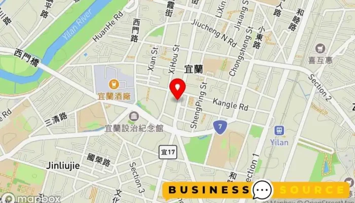 San Hua Yi Lan Dian  San Hua Sun FlowerWa Wa Zi Si Jiao Ku Nan Nei Yi 地圖 - Yilan County, Yilan City