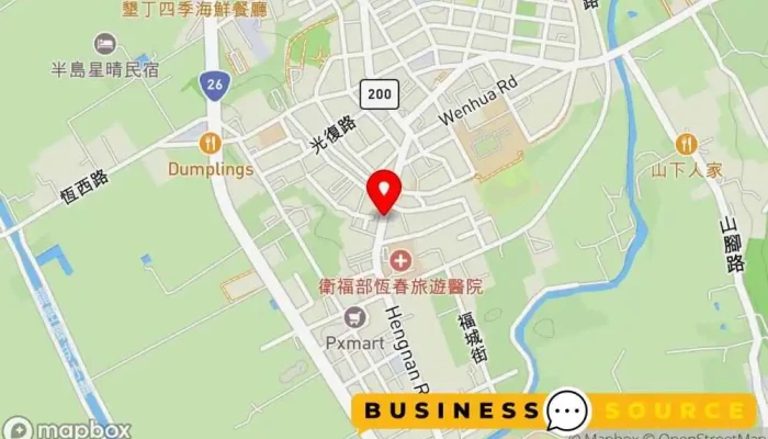 Shang Pin Qi Ye Xing 地圖 - Pingtung County, Hengchun Township