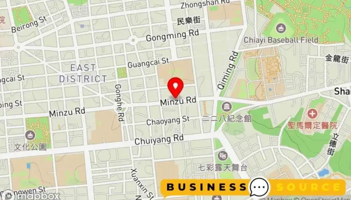 地图 圣德科斯 嘉义民族门市 商店, 天然食品店 在 Chiayi City, East District