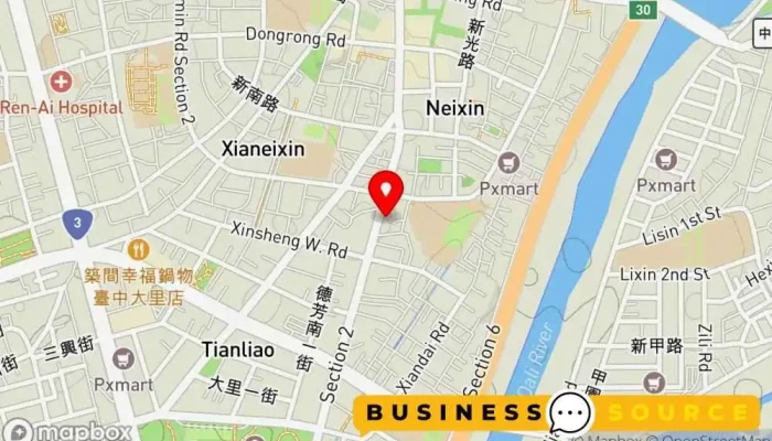 Sheng Huo Zhu Yi Da Li Dian   Zai Di Xiang Dao Ping Lun Jia Wu Xing Hao Gan Du Tui Jian Pin Pai 地圖 - Taichung City, Dali District