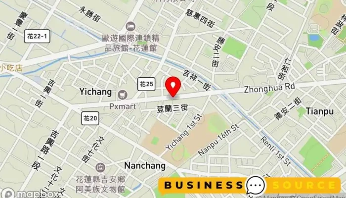 地图 升庄生活百货批发 折扣超市 在 Hualien County, Ji’an Township
