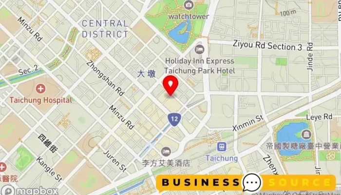 Shuai Gong Zi Nan Shi Dian 地圖 - Taichung City, Central District