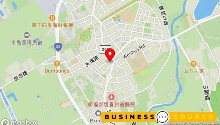 Tai Bing Le Shuang Qi Lin Yi Guo Fu Shi Dian 地圖 - Pingtung County, Hengchun Township