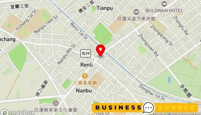 地图 统冠联合超市 杂货店 在 Hualien County, Ji’an Township