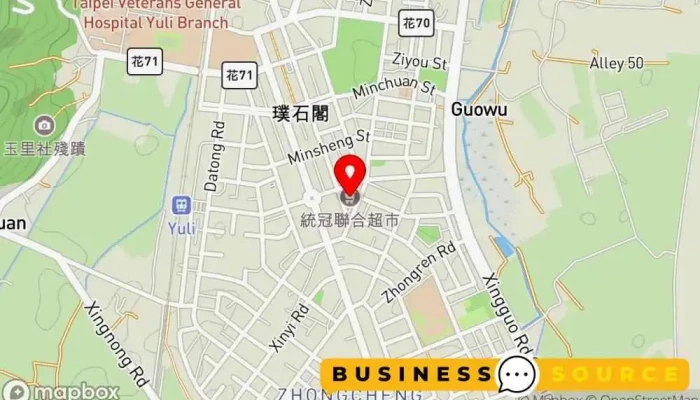 地图 统冠联合超市 超市 在 Hualien County, Yuli Township