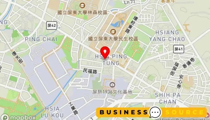 Wan Mei Jing Pin Fu Shi 地圖 - Pingtung County, Pingtung City
