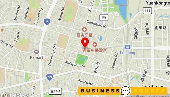 Wei Na Si VenusHan Guo Fu Shi Ling Shou Pi Fa Zhen Zhi Gong Chang Zhi Zuo 地圖 - Yilan County, Luodong Township
