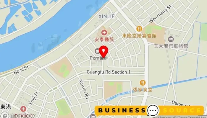Xiao Chou Yu Fu Shi Dong Gang Dian 地圖 - Pingtung County, Donggang Township
