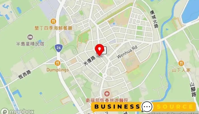 Xiao Huang Jian Cafexsportsxcub 地圖 - Pingtung County, Hengchun Township