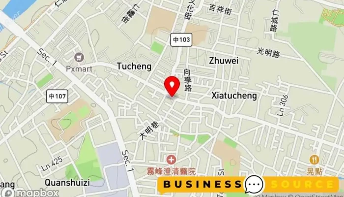 Xiao San Fu Fu Shi Dian Ling Shou Pi Fa 地圖 - Taichung City, Dali District