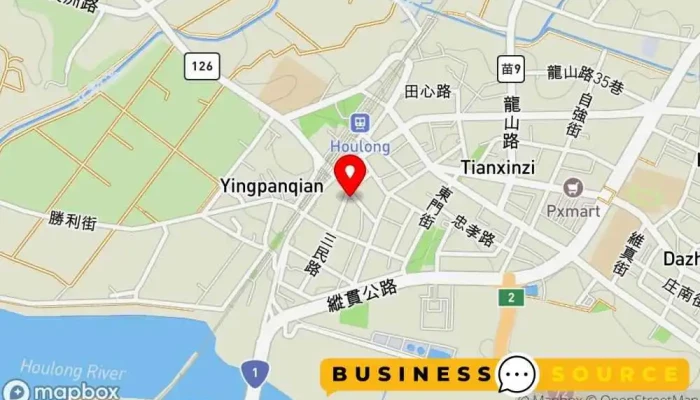 Yang Mao Shang Dian 地圖 - Miaoli County, Houlong Township