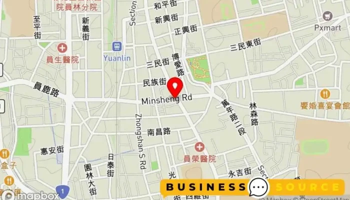 地图 义美食品 - 员林门市 商店 在 Changhua County, Yuanlin City