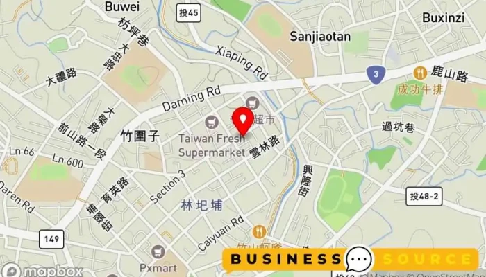 Yuan Zhou Lu 地圖 - Nantou County, Zhushan Township