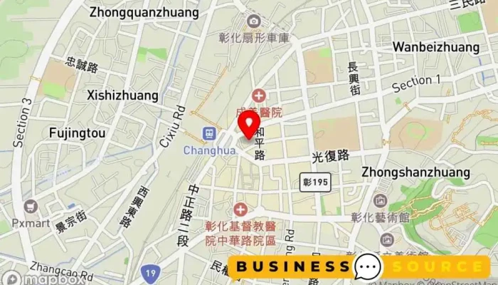 地图 越南小吃 杂货店 在 Changhua County, Changhua City
