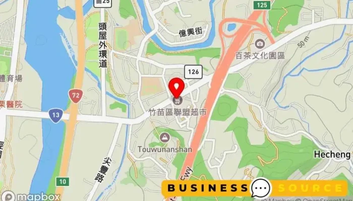 Zhu Miao Qu Lian Meng Sheng Xian Chao Shi Tou Wu Dian 地圖 - Miaoli County, Touwu Township