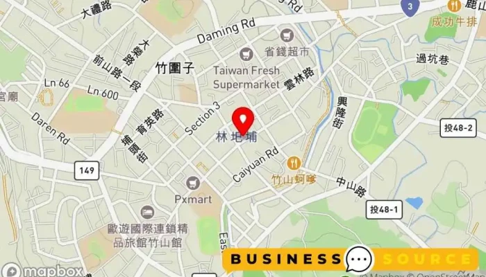 Zhu Shan Ye Niu Gu Fu Shi Dian 地圖 - Nantou County, Zhushan Township