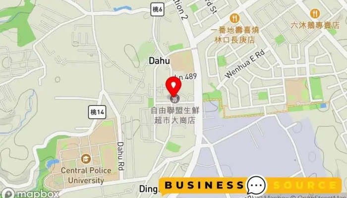 Zi You Lian Meng Sheng Xian Chao Shi Da Gang Dian 地圖 - Taoyuan City, Guishan District