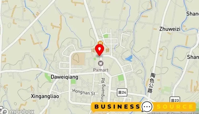 Zi You Lian Meng Sheng Xian Chao Shi Gong Guan Dian 地圖 - Miaoli County, Gongguan Township
