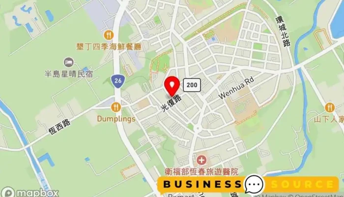 Daya Surf Xuan Wu Dian 地圖 - Pingtung County, Hengchun Township