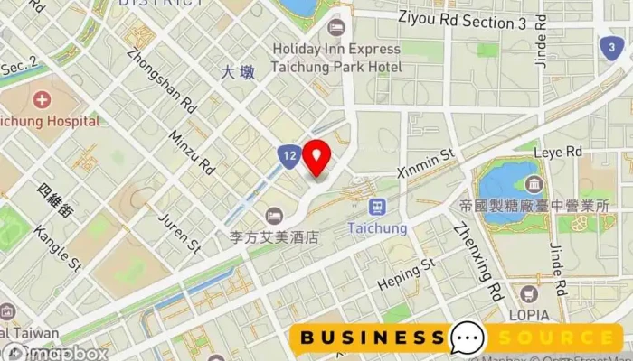 DepTai Zhong Zhan Qian Dian 地圖 - Taichung City, Central District