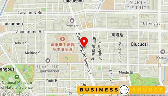 JsmixDa Chi Ma Fu Shi  Tai Zhong Zhong Qing Men Shi 地圖 - Taichung City, North District