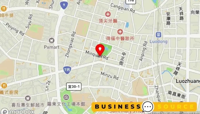 Net Luo Dong Min Quan Dian 地圖 - Yilan County, Luodong Township